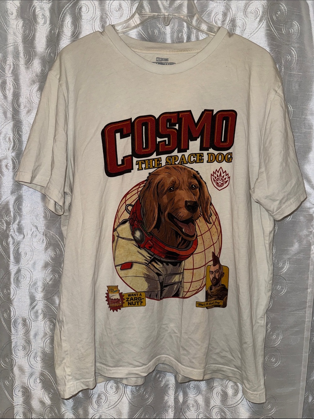 Marvel Guardians of the Galaxy Cosmo The Space Dog Tee Adult Size Large 🔥 G16